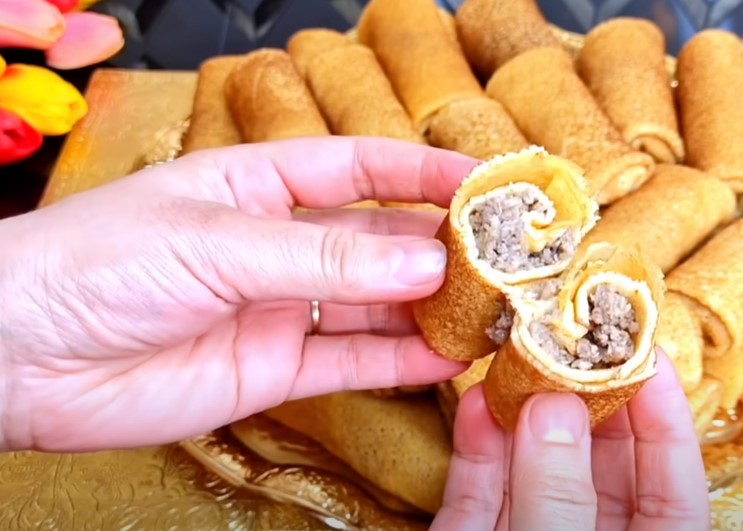 Готовлю много и ставлю в морозильник. Блины с вкусной начинкой: на завтрак или на праздник