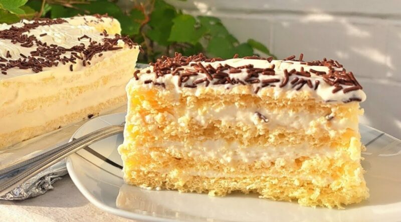 Необычайно нежный и вкусный. Торт "Молочная девочка" - без раскатки коржей за 30 минут