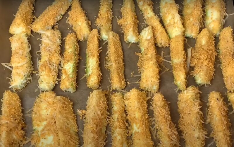Кабачковые палочки: хрустят как чипсы, но без масла! Готовятся в духовке - полезно и вкусно