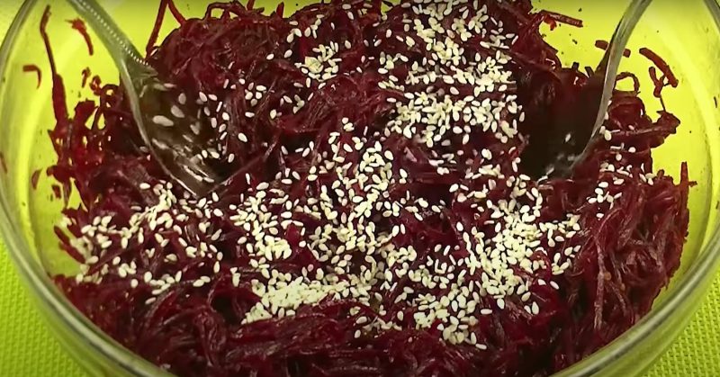 Свекла по-корейски. Простая закуска на праздничный стол