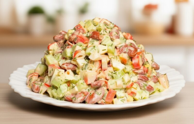 Забудьте про оливье! Салат «Неженка» с крабовыми палочками покорит всех — можно готовить без майонеза