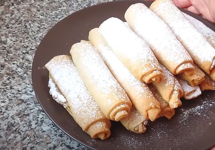 Песочные трубочки с начинкой! Всегда удачное печенье